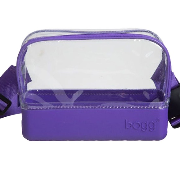 BOGG BAG Handbags - BOGG CLEAR STADIUM BAG!! Plum!!! New adjustable!! Measurements in pic